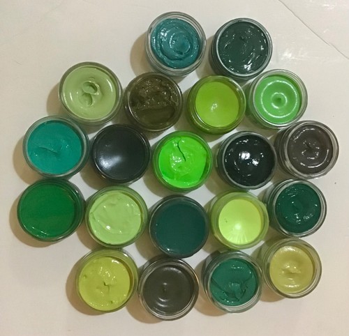 Green shoe polish leather - green,