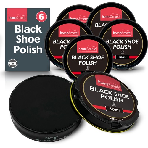 6pk wax shoe polish - 6pk,