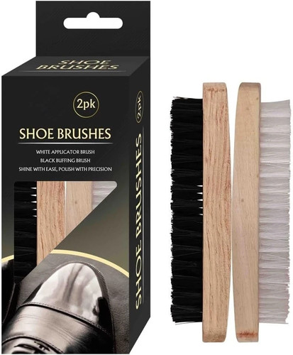 Elegant wooden shoe brush - elegant, set