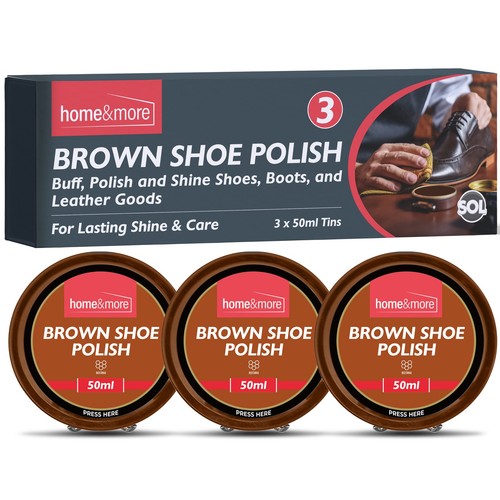 3pk wax shoe - brown, x